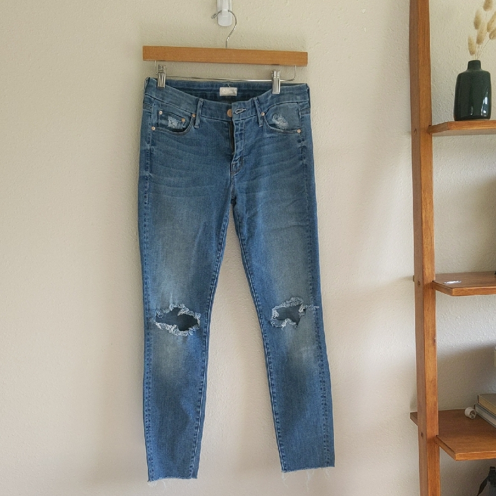 MOTHER The Looker Ankle Fray Jeans - Wild Thing Sz 26